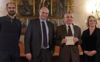 Benaul, amb la resta de guardonats amb els Premis Flocs de Llana 2018 del Gremi de Fabricants